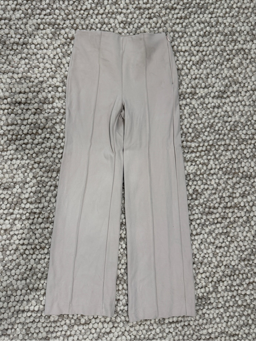 Ann Taylor Wide Leg High-Rise Pants in Light Taupe